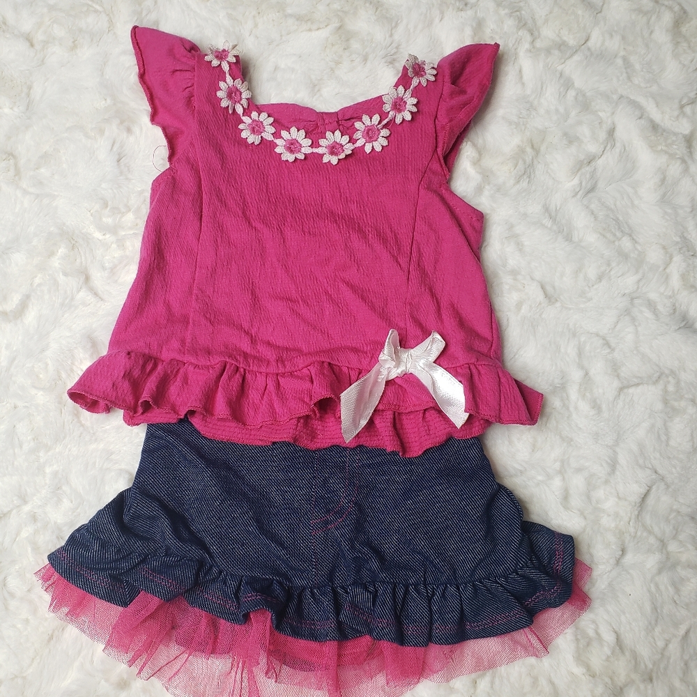Shirt and skirt Girl set 12 months